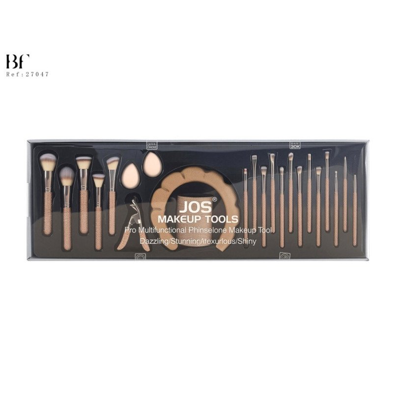 Beige Makeup Set 22 Pieces Jos Makeup Tools