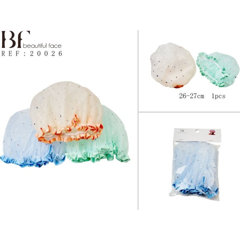 BONNET DE DOUCHE IMPRIMÉ (0,95€ UNITÉ) PACK 12 BEAU VISAGE