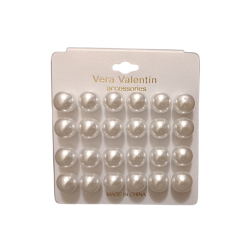 ENSEMBLE DE BOUCLES D'OREILLES BLANCHES (ENSEMBLE 0,50 €) PACK 12