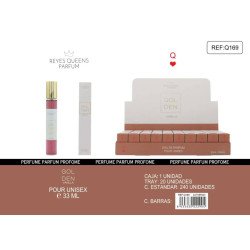 EAU DE TOILETTE GOLDEN VANILLA POUR FEMME 33ML.(1.39€ UNITÉ) PACK 20 REYES QUEENS