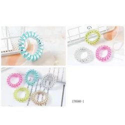 COLETERO ELASTICO PARA CABELLO 3PZ.(0.50€ SET) PACK 12 NEW BOSS