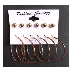 ENSEMBLE DE BOUCLES D'OREILLES (ENSEMBLE 0,50 €) PACK 12