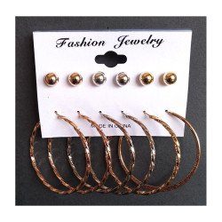ENSEMBLE DE BOUCLES D'OREILLES (ENSEMBLE 0,50 €) PACK 12