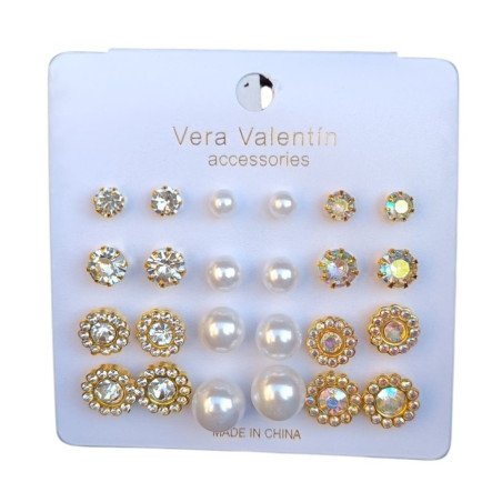 ENSEMBLE DE BOUCLES D'OREILLES (ENSEMBLE 0,50 €) PACK 12