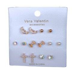 ENSEMBLE DE BOUCLES D'OREILLES (ENSEMBLE 0,50 €) PACK 12