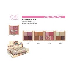 SOMBRA DE OJOS 4 COLORES (0.69€ UNIDAD) PACK 24 EASY PARIS