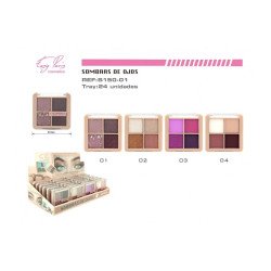 SOMBRA DE OJOS 4 COLORES (0.69€ UNIDAD) PACK 24 EASY PARIS