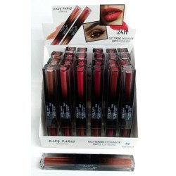 LIPGLOSS MATTE + SOMBRA DE OJOS GLITTERING(1.25€ UNIDAD) PACK 24 EASY PARIS
