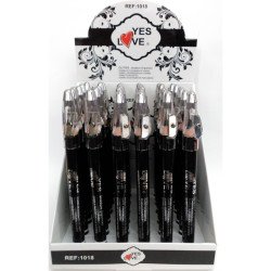SOMBRA DE OJOS+BARRA DE LABIOS YES LOVE NEGRO (0.52€ UNIDAD) PACK 36
